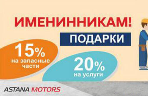 Именинникам, Hyundai Auto Astana, дарит подарки!