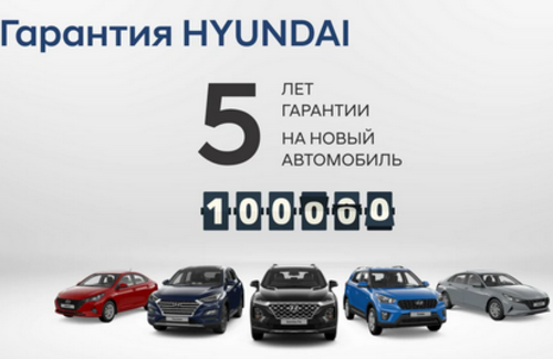 Гарантия на автомобили Hyundai: все включено
