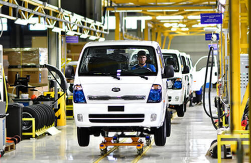 Промышленная сборка коммерческой техники KIA стартовала в Казахстане